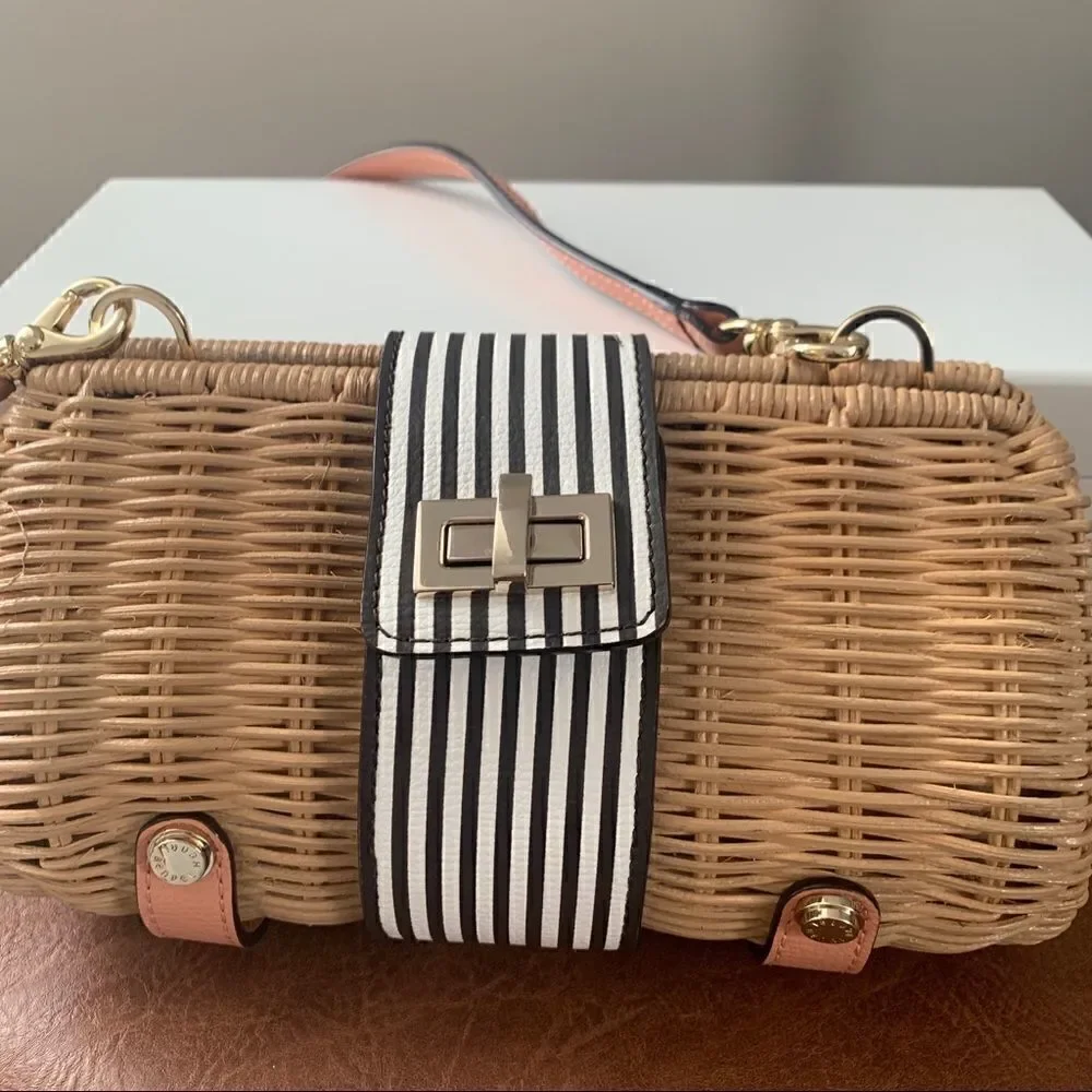 Henri Bendel Montauk Wicker Clutch